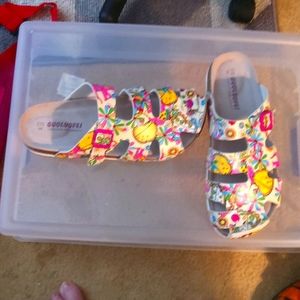 Size 11 fun clogs, multicolor